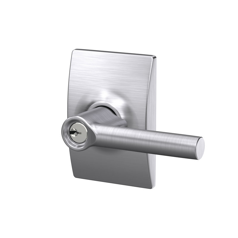 Broadway Keyed (Entry) Door Lever, Satin Chrome, Keyed Different