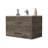 Lafayette 2-Drawer Wall Mounted Bathroom Vanity in Dark Brown and White