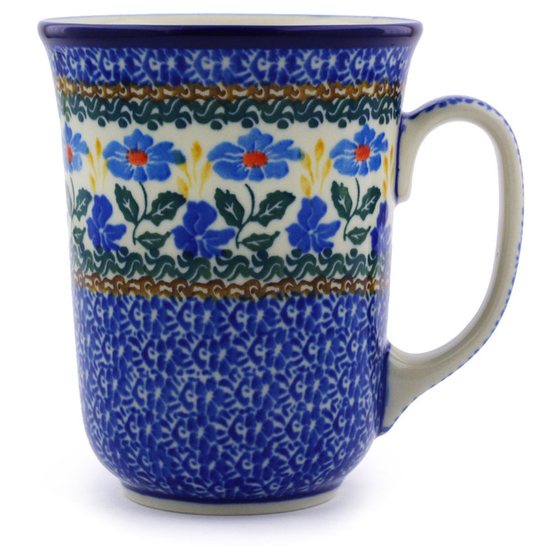 17 oz. Grande tasse en grès Forget-Me-Nots
