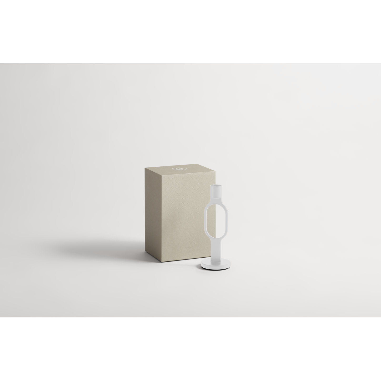 Who Goes There? Candle Holder, White