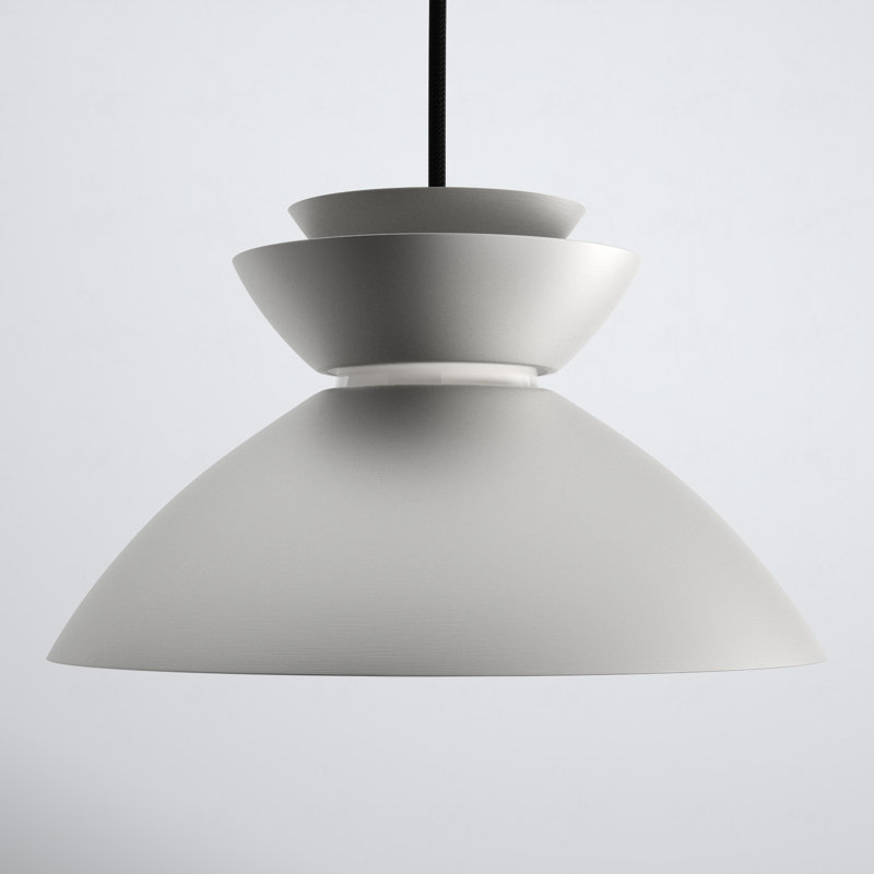 Hannes 1-Light Dimmable Dome Pendant, Brushed Platinum