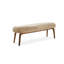 Banc rembourré en bois massif blanc-938985023