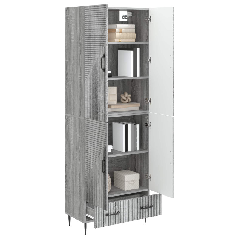 Storage Cabinet, Grey Sonoma