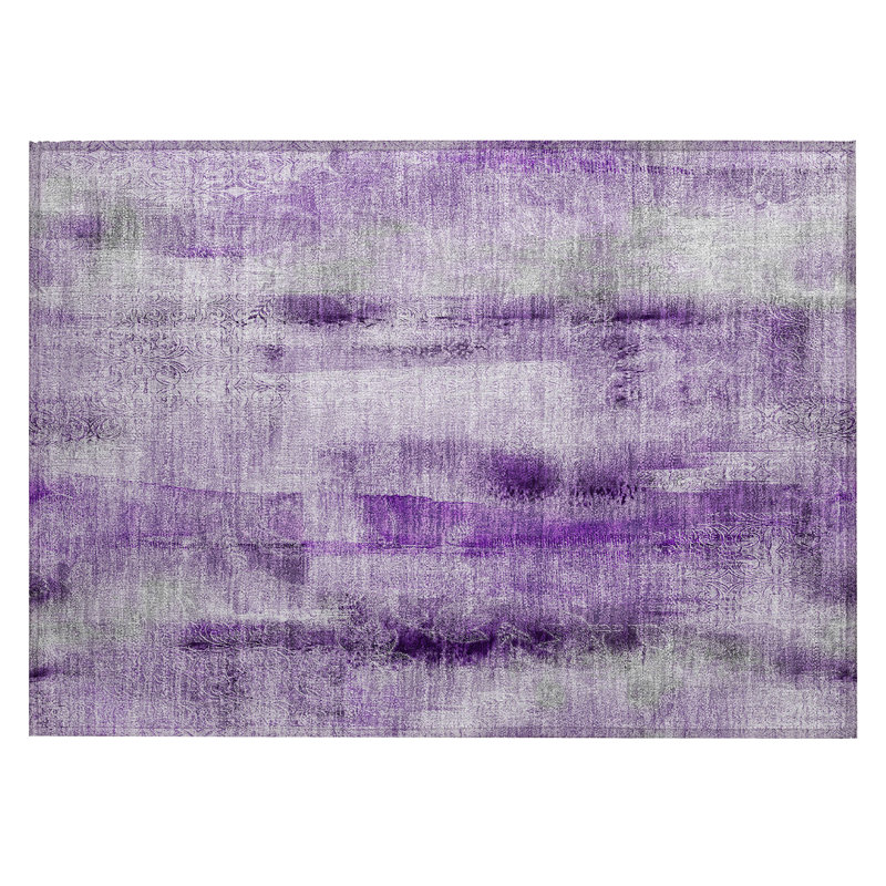 Tapis intérieur lavable antidérapant 2 pi x 3 pi mauve