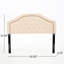 Tête de lit pour grand lit contemporaine - Bouton avec coutures en losanges pour garniture cloutée glamour Assemblage de revêtement beige requis