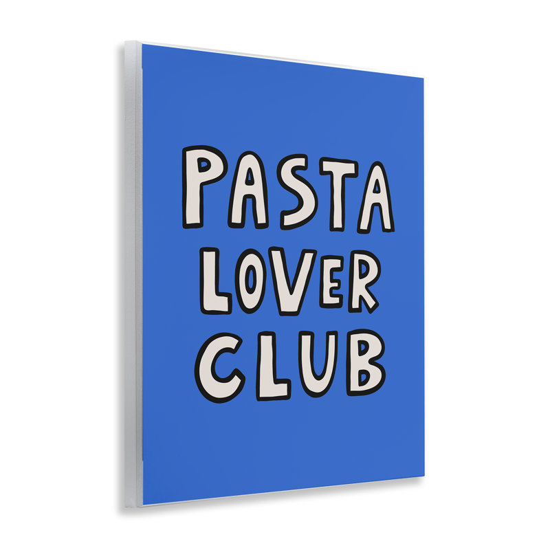 "Pasta Lover Club", art mural sur bois, conçu par House of Lulu