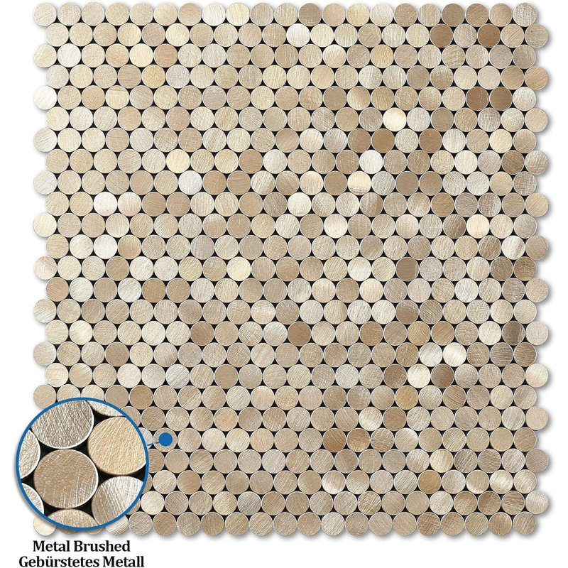 Tile Kitchen Backsplash Champagne Gold 10pcs