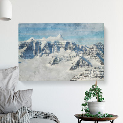 Mountain Ridges Of Greenland - Wrapped Canvas