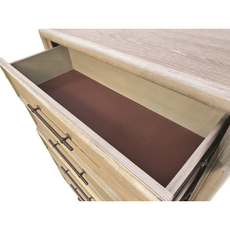 37.6" W Transitional Chest, Oak