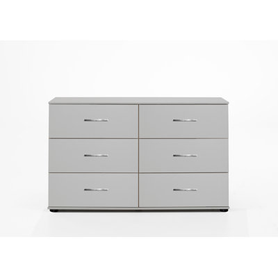 Ioannes Solid Wood 130cm W 6 - Drawer Chest of Drawers