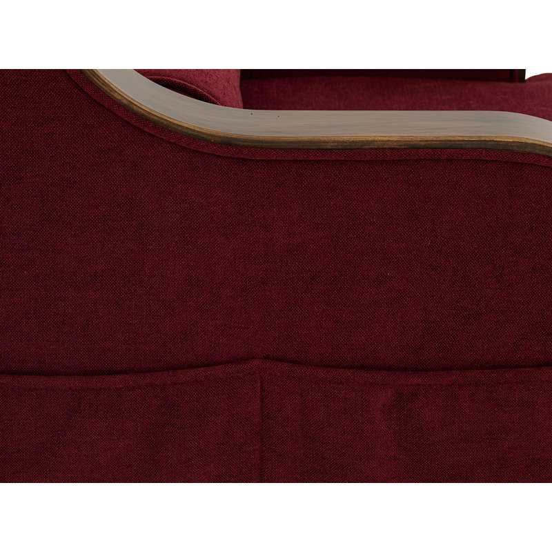 Chaise longue en chenille, Rouge