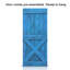 Porte de grange lambrissée peinte en bois et en métal avec trousse de quincaillerie d'installation-87141093-87141076