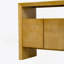 Buffet 60 po à 4 portes, placage en bois massif minimaliste moderne avec tablette ouverte, grain de bois naturel, console de rangement de grande capacité pour le salon, le couloir, la salle à manger (noir / naturel)
