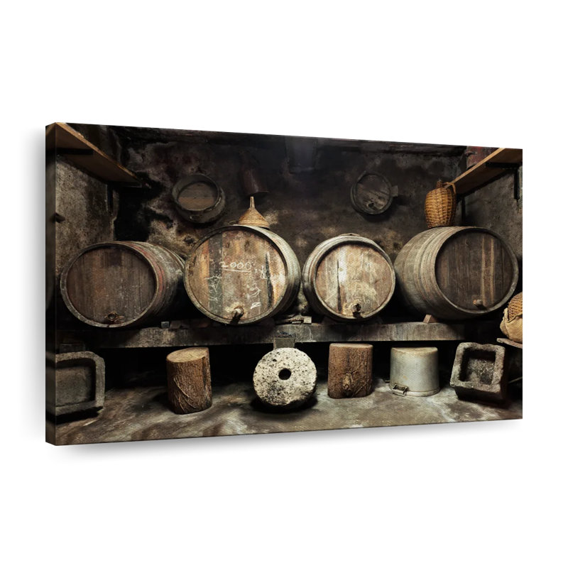 «Old Wine Cellar», reproduction sur toile, H 26 po x l 39 po x P 1,25 po