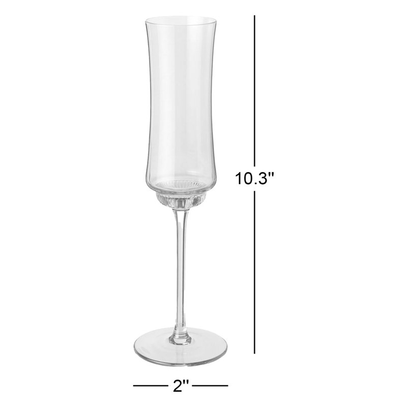 Tulip Champagne Flutes in Amber