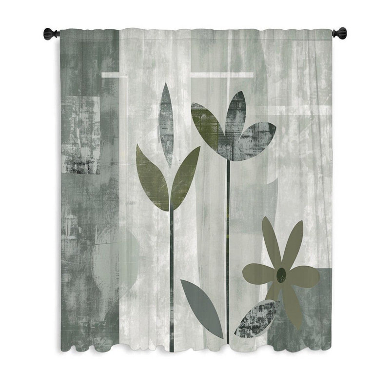 Rideau transparent en polyester Guerino, L 50 po x L 84 po