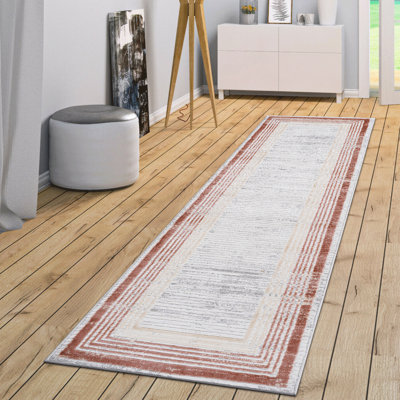 Élégant brun / tapis 2 x 8, sans perte de teinture, idéal pour diverses pièces, y compris le salon, la chambre à coucher, la salle à manger, le métier à tisser et le tapis, le brun 2 x 8 et les taches rehaussent l'ambiance