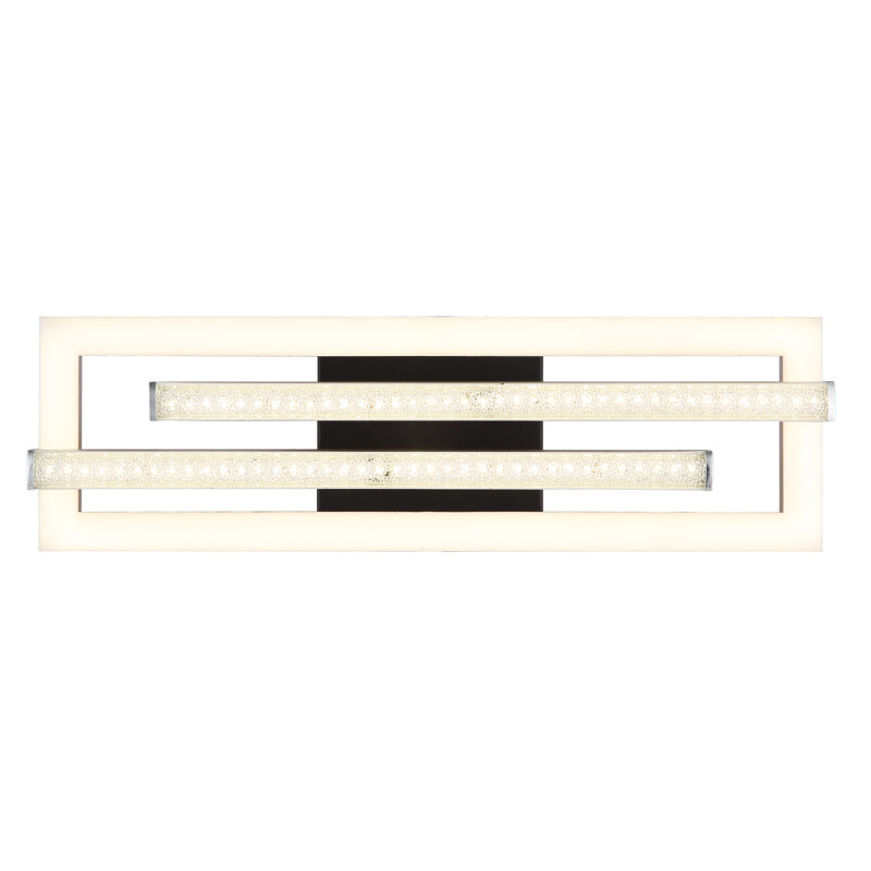 Deaken LED Flush Mount, Matt black/silver colors