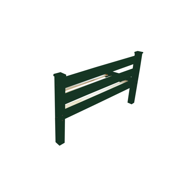 Base de lit en bois massif Homestead, Simple, Vert foncé
