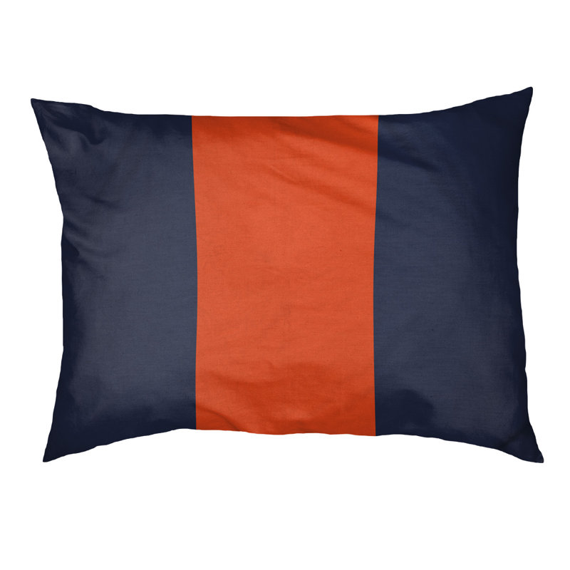 Oreiller Oklahoma, Grand (l 40 po x P 30 po x H 6,5 po), Bleu / orange / bleu