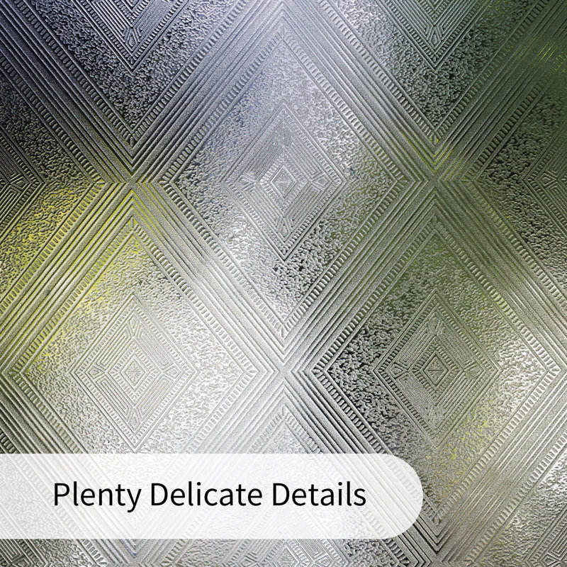3D Window Film Removable Retro Geometric Design