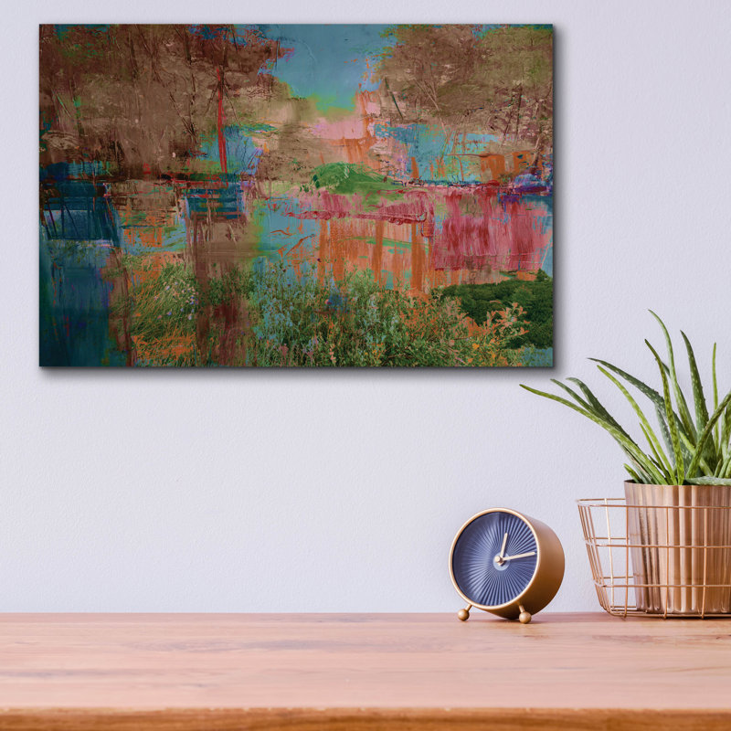  «Dutch Landscape» par Cesare Bellassai, art mural en verre acrylique, 16 po x 12 po