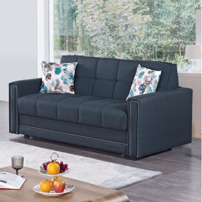 Queen 69'' Upholstered Convertible Sofa