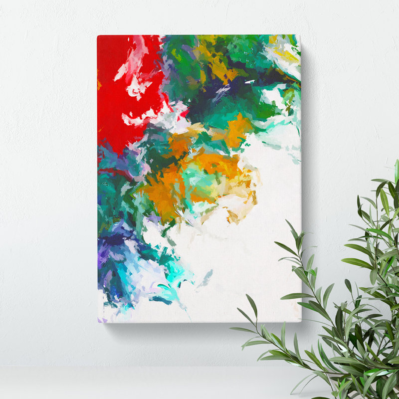 XV1022-4700X To The Jungle Abstract - Print, Wrapped Canvas, 50cm H x 35cm W, No Matte