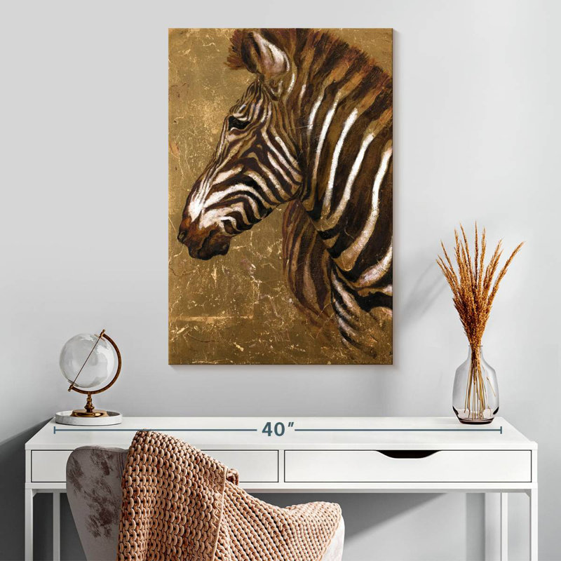 Brampt Gold Zebra I, 30" H x 20" W