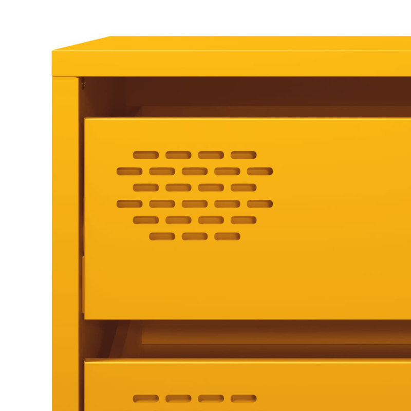 Seidy Steel 68cm W Chest of Drawers, Mustard Yellow