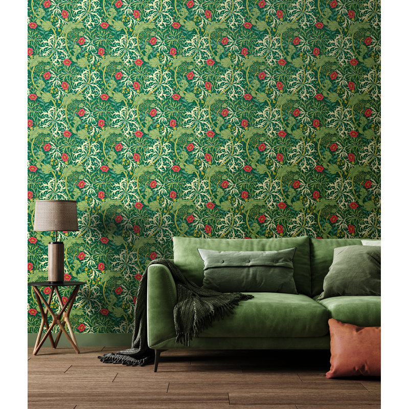 Padstow 10m x 50cm Wallpaper Roll, Emerald