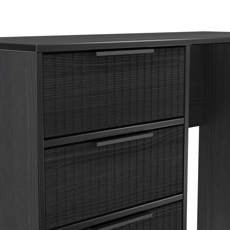 Takirra 4 Drawer Vanity, Black