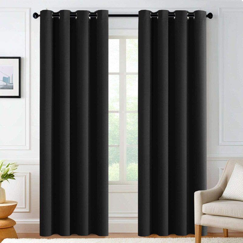 Curtains for Bedroom/Living Room 2 Panels Set - Thermal Insulated Room Darkening Grommet Top Curtains, 52" W x 108" L
