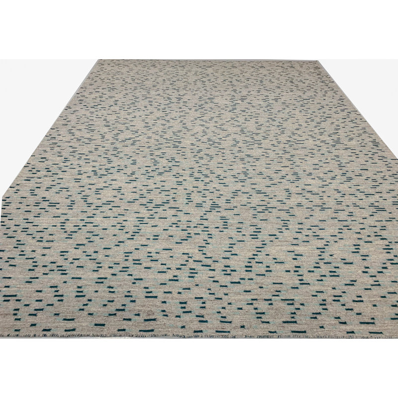 Polka Dots Area Rug in Aqua/Green