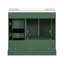 Ensemble de meuble-lavabo traditionnel 36 po avec lavabo en résine, armoire de salle de bain verte avec deux portes et quatre tiroirs, meuble-lavabo