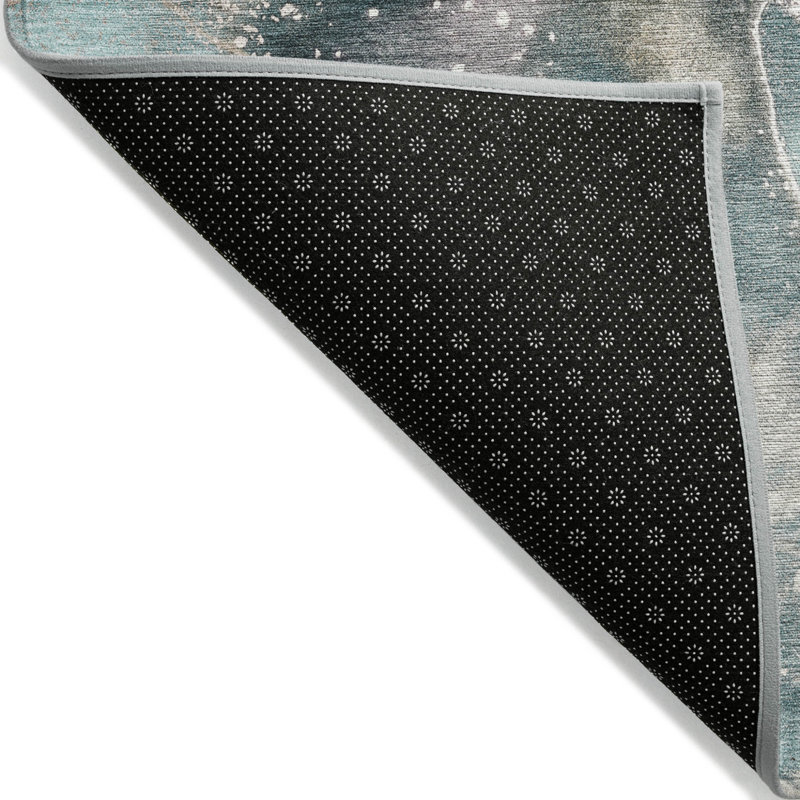 Tapis extérieur lavable antidérapant 3 pi x 5 pi bleu sarcelle