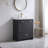 30" Ebony Mid Century Free-standing Single Bathroom Vanity Set