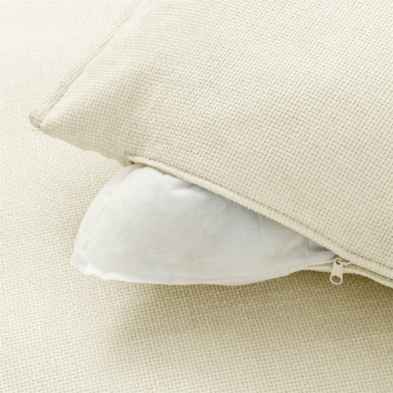 Canapé modulaire Cloud Couch 4 places avec 2 repose-pieds en chenille, Beige
