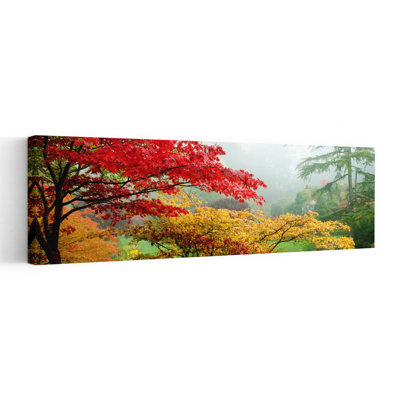 Arbres dans un jardin, Butchart Gardens, Victoria, île de Vancouver, Colombie-Britannique, Canada, paysage abstrait, art mural