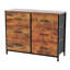 Chorley 6 Drawer Fabric Drawer Chest, Rustic Brown, UKFR Certified