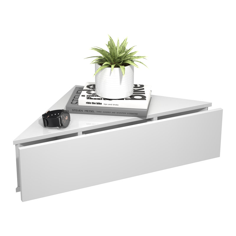 Sariel 60cm W Manufactured Wood Bedside Table, White