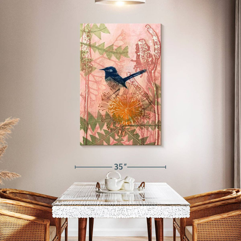 Brampt Little Blue Wren, 48" H x 32" W