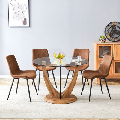 Round Dining Table Set by Ivy Bronx