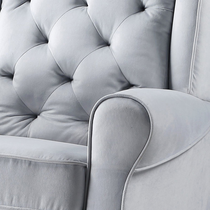 Chaise pivotante grise avec fauteuil oscillant