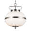 Luminaire suspendu 2 lumières avec verre opale Seagrove-70048061