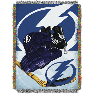 NHL Tampa Bay Lightning Throw Blanket, Home Ice Advantage Hockey Fan Decor, 48x60 Inches