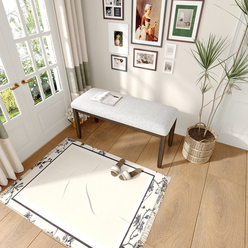 Upholstered Bench, Brown