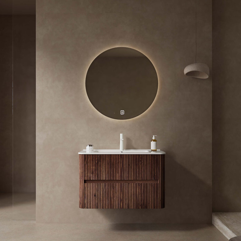 Meuble-lavabo 30 po avec lavabo, Noyer