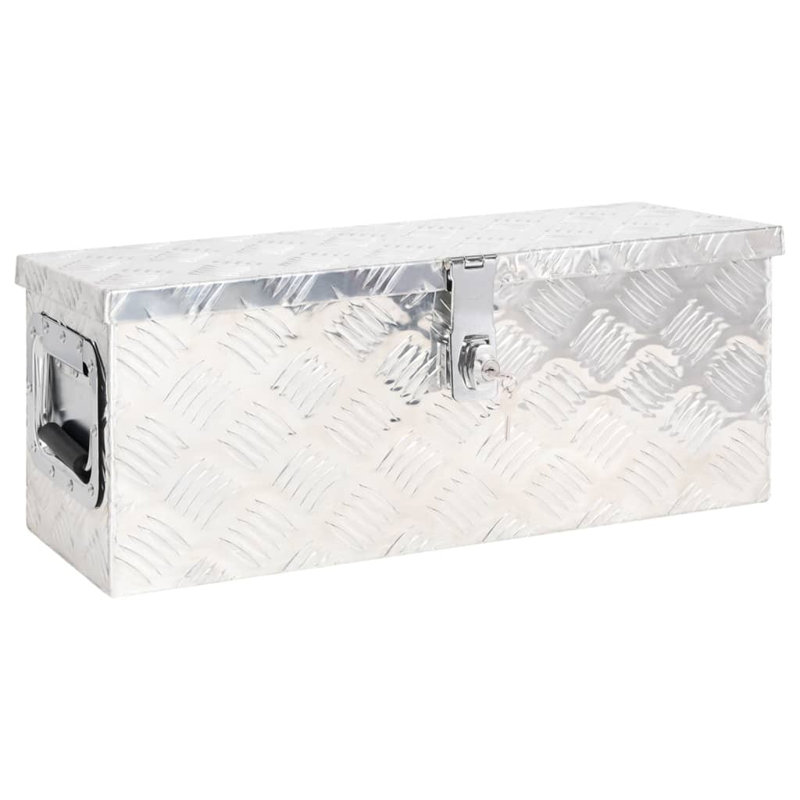 VidaXL Decorative Bin, 23.5cm H x 60cm W x 23cm D, Silver