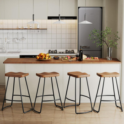 Rodriques Counter Stool with Metal Frame